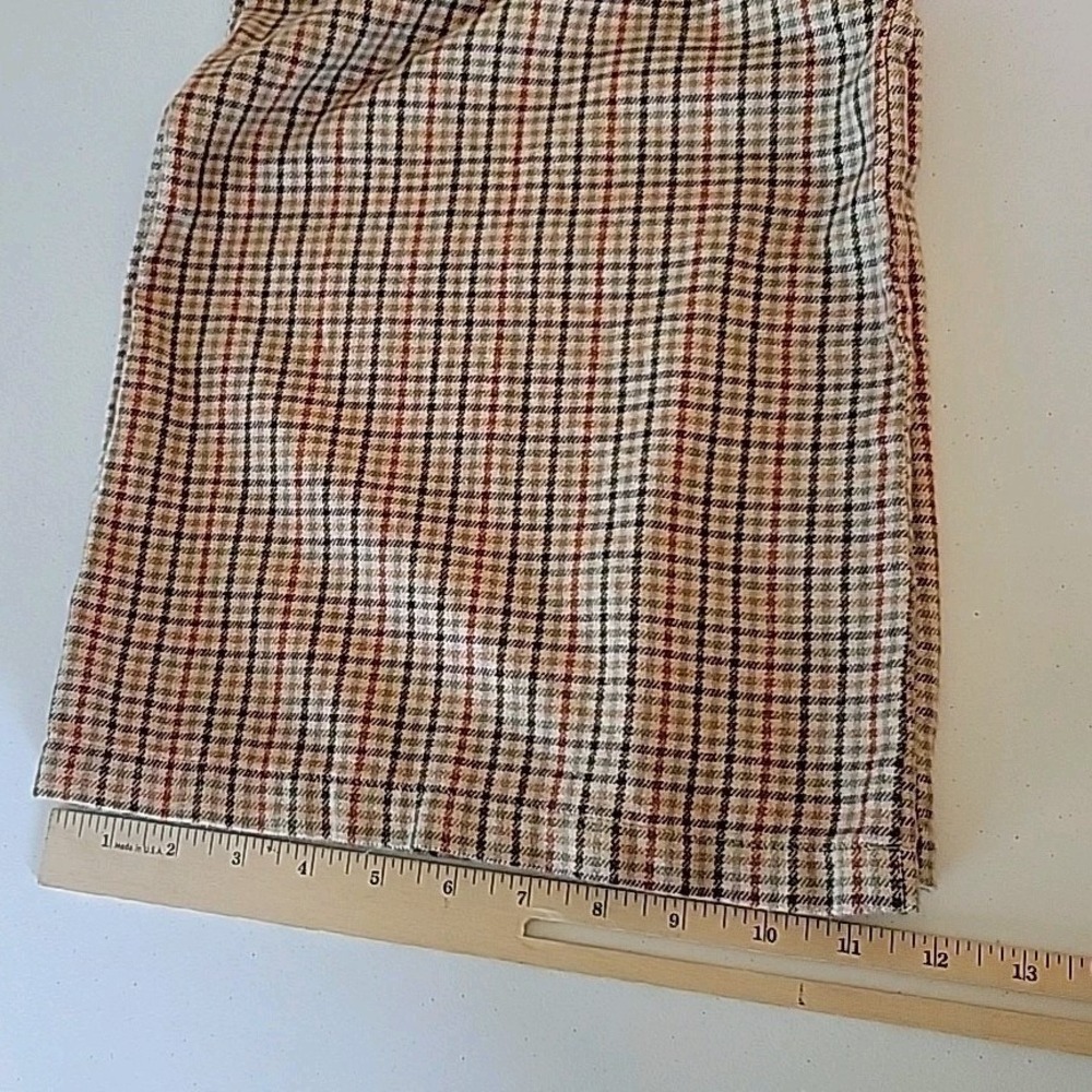 Sundance Brewster Plaid Wide Leg Trouser Pants High Rise Academia Classic Preppy - Picture 13 of 15